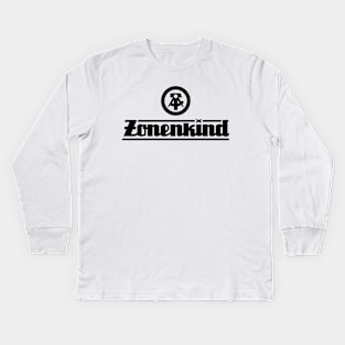 Zone child with DDR logo (black) Kids Long Sleeve T-Shirt